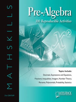 cover image of Mathskills Pre-Algebra